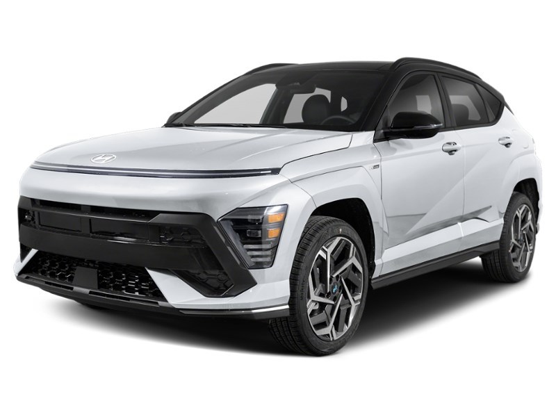 2025 Hyundai Kona 1.6T N Line Ultimate w/Two-Tone Roof Atlas White w/Abyss Black Roof  Shot 3