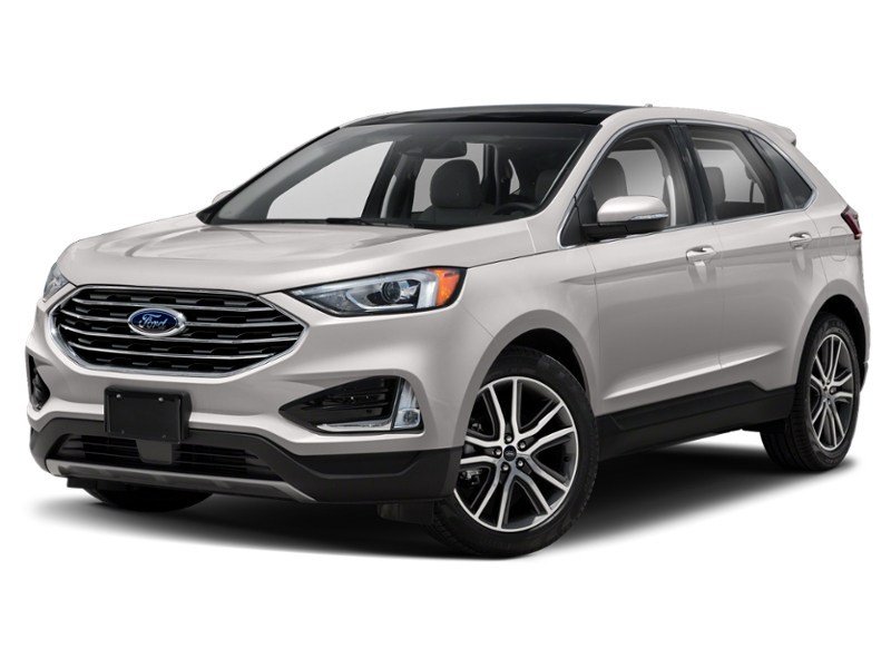 2019 Ford Edge Titanium White Platinum Metallic Tri-Coat  Shot 1